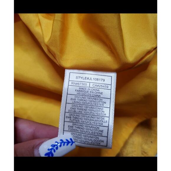 Betsey Johnson Yellow Eyelet Summer Dress Size: M - Picture 10 of 10